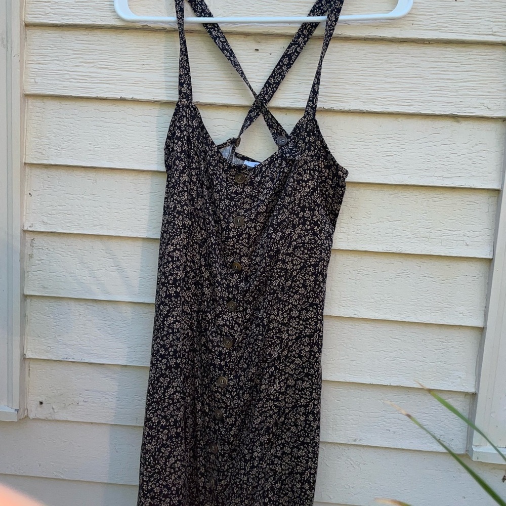 O'Neill Black and Cream cross back Dress